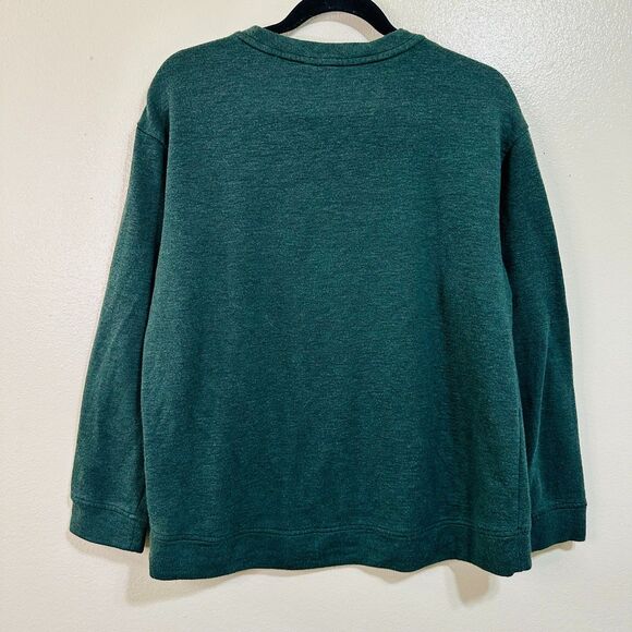 Orvis Men's Forrest Green Fleece Sweatshirt Size M Outdoors Casual Pullover - Picture 3 of 3
